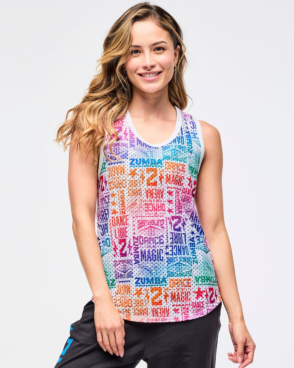 Zumba Libre Basketball Tank - Black/Pink / White/Pink Z1T000945