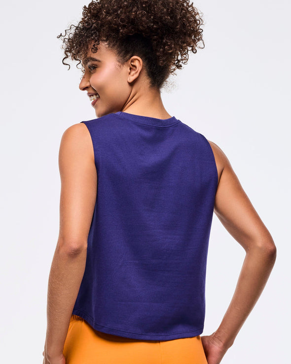 Zumba Libre Loose Muscle Tank - Soft Navy /  Purple Power Z1T000946