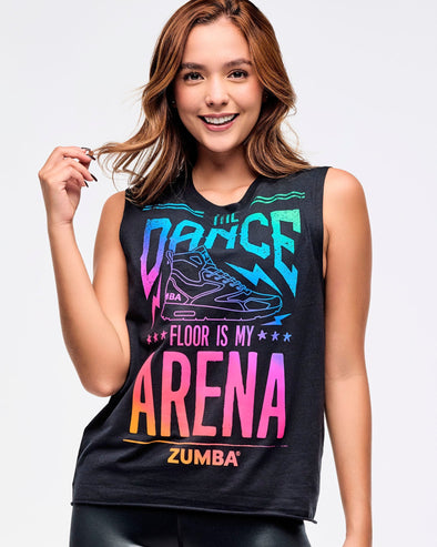 Zumba Libre Crew Neck Muscle Tank - Bold Black Z1T000947