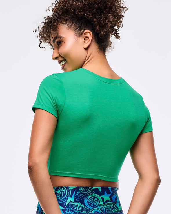Zumba Libre Fitted Crop Top - Groove With Me Green Z1T000951
