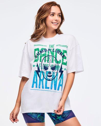 Zumba Libre Oversized Drop Shoulder Tee - Wear It Out White Z1T000957