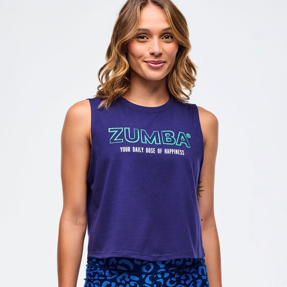 Sizzlin' Loose Muscle Tank  - Shocking Pink / Soft Navy Z1T000968