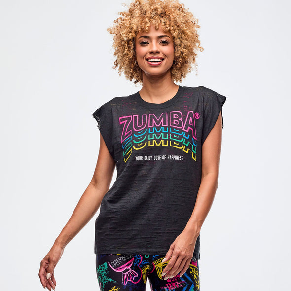 Sizzlin' Muscle Tank - Bold Black /  Wear It Out White Z1T000970