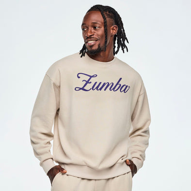 Class of 2001 Oversized Pullover Waffle Sweatshirt - Beige Z1T001005