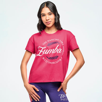 Class of 2001 High Low Crew Neck Top - Deep Pink Z1T001008