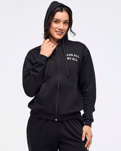 Zumba Multicolor Logo Zip-Up Hoodie - Bold Black Z1T001015
