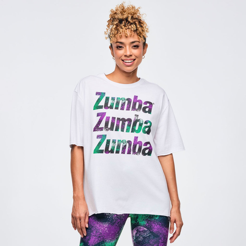 Apres Zumba Boxy Top - Wear It Out White Z1T001025