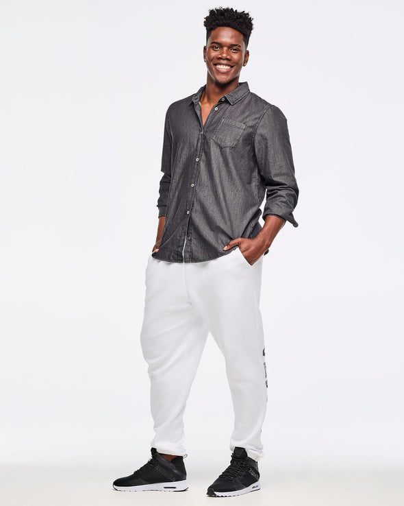 Zumba Sparkle Button Down - Bold Black Z1T001037