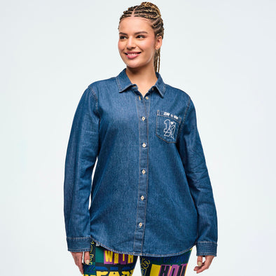 ZW Long Sleeve Button Down - Denim Z1T001045