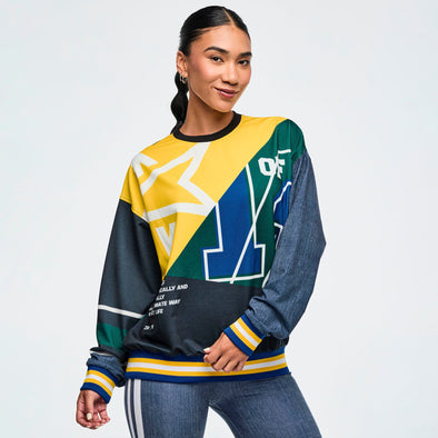 ZW Oversized Pullover Sweatshirt - Teal Tango Z1T001046