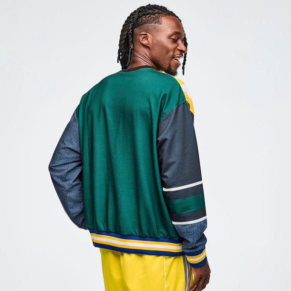 ZW Oversized Pullover Sweatshirt - Teal Tango Z1T001046