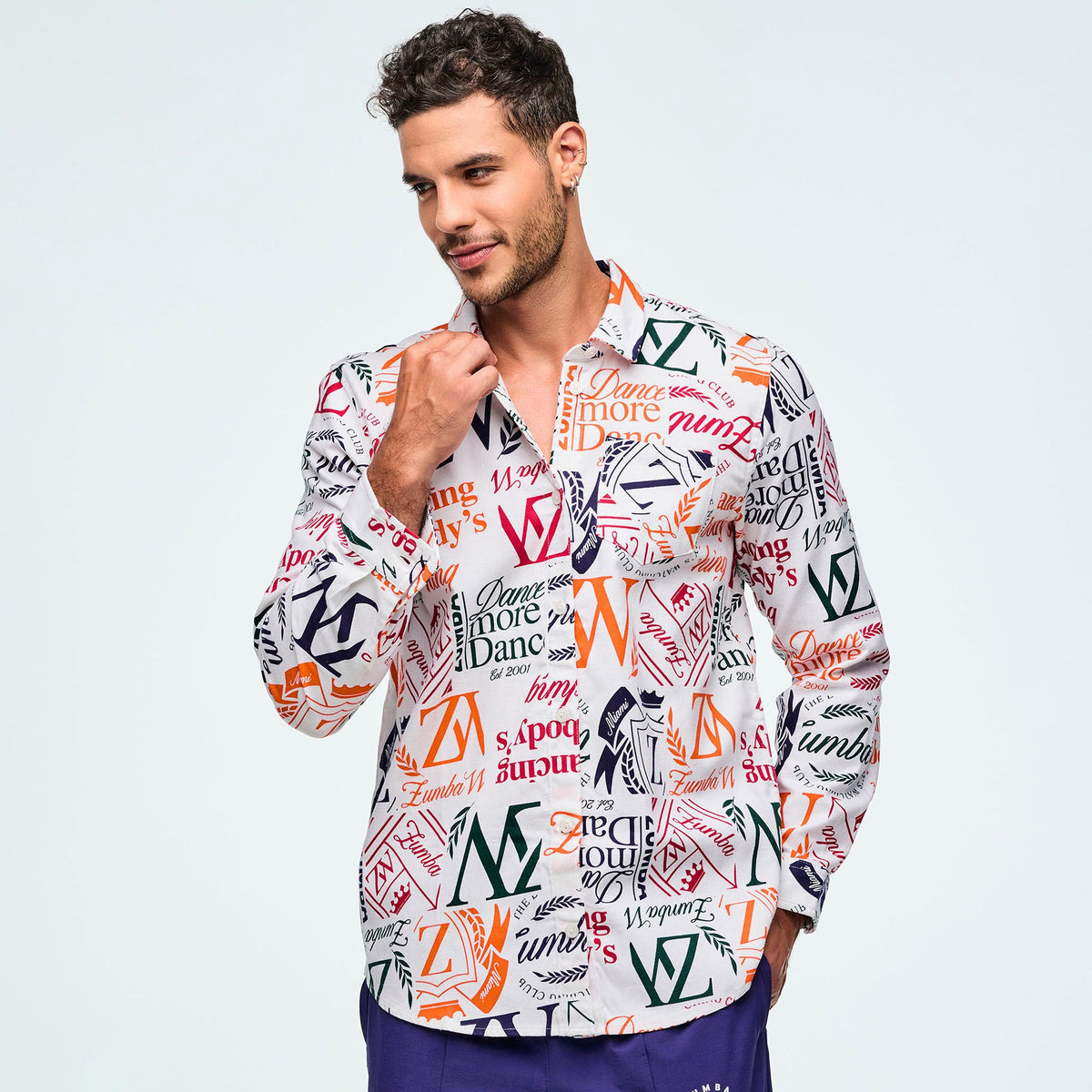 Class of 2001 Button Down - White/Orange Z1T001047