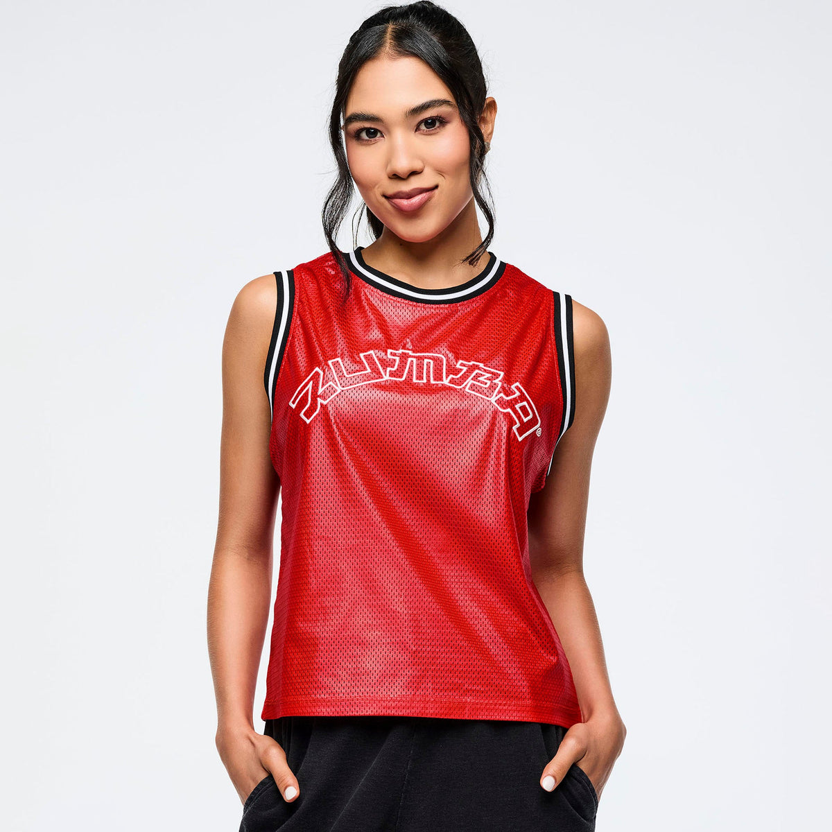 Eastern Flavor Loose Mesh Tank -  Fuego Red Z1T001054