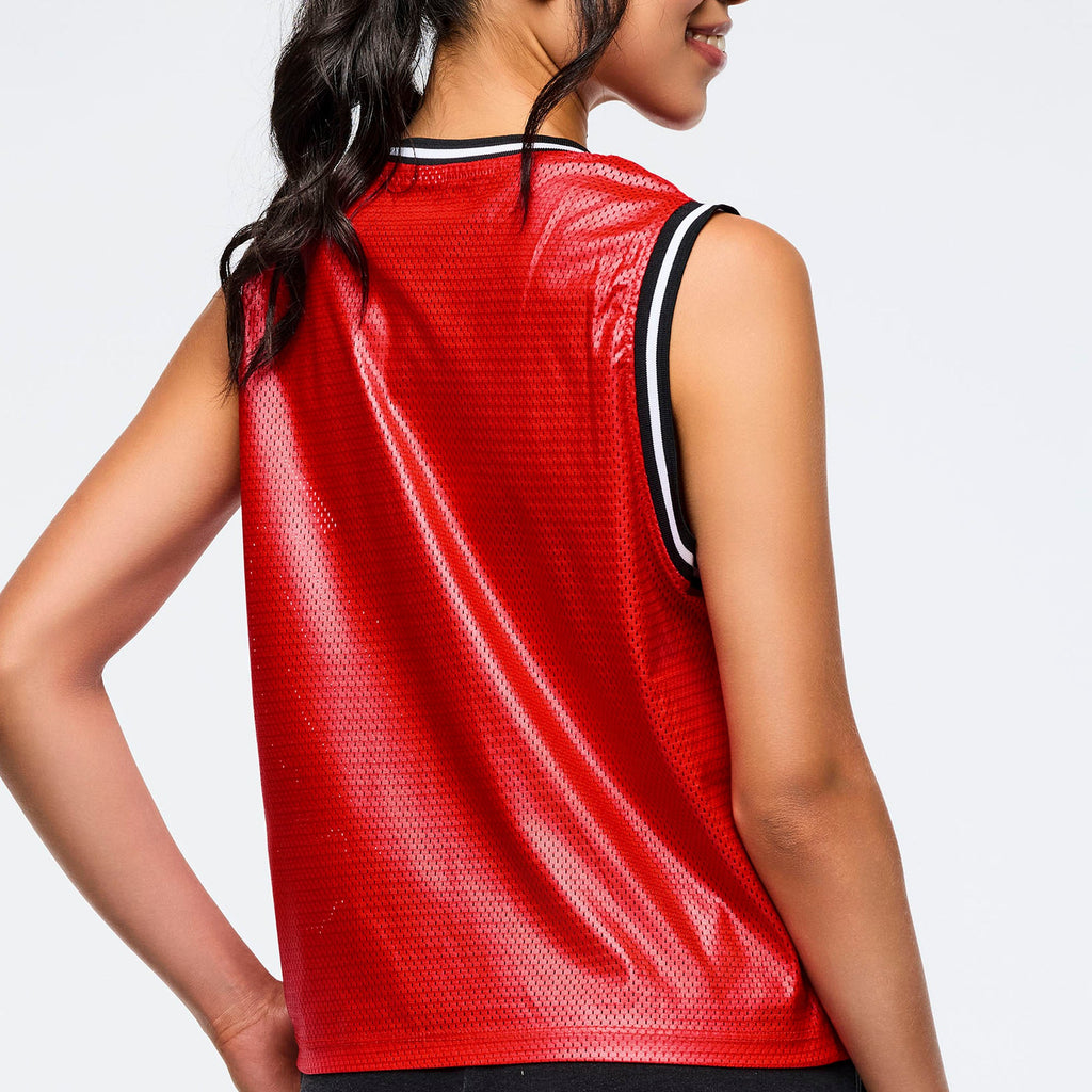 Eastern Flavor Loose Mesh Tank -  Fuego Red Z1T001054