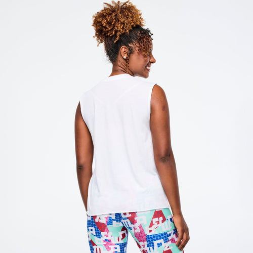 Eastern Flavor Crew Neck Muscle Tank - Wear It Out White Z1T001059