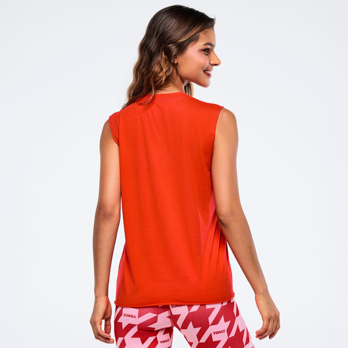 Zumba Amour Crew Neck Muscle Tank - Fuego Red Z1T001073
