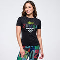 Latin Movement Fitted Short Sleeve Top - Bold Black Z1T001097