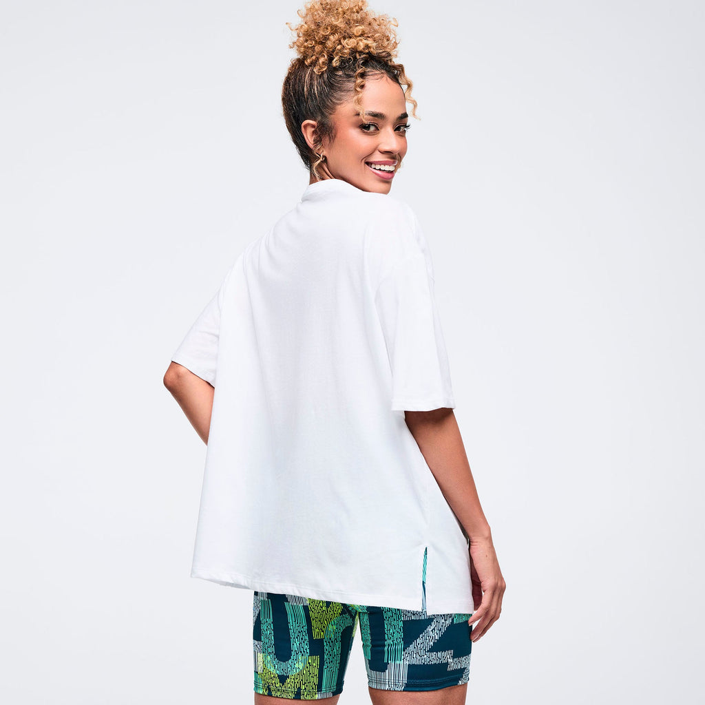 Latin Movement Boxy Top - Wear It Out White Z1T001103