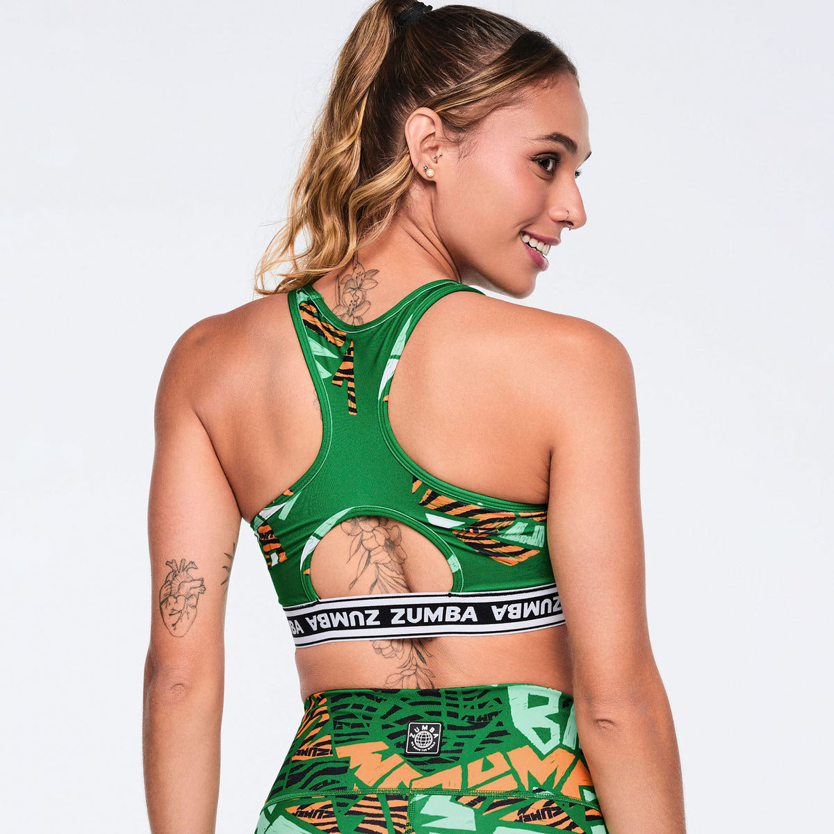 Wildbeat Z-Lift Scoop Bra - Green/Orange Z1T001111