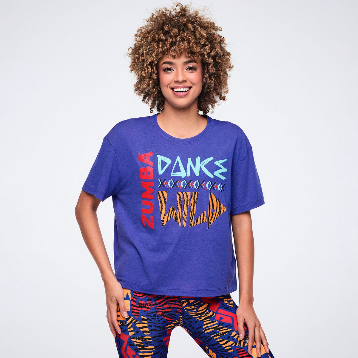 Wildbeat Crew Neck Short Sleeve Top - So Into Blue Z1T001120