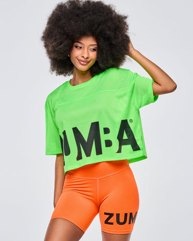 Neon Mesh Boxy Crop Top - Gumball / Get in Lime Z1T001136