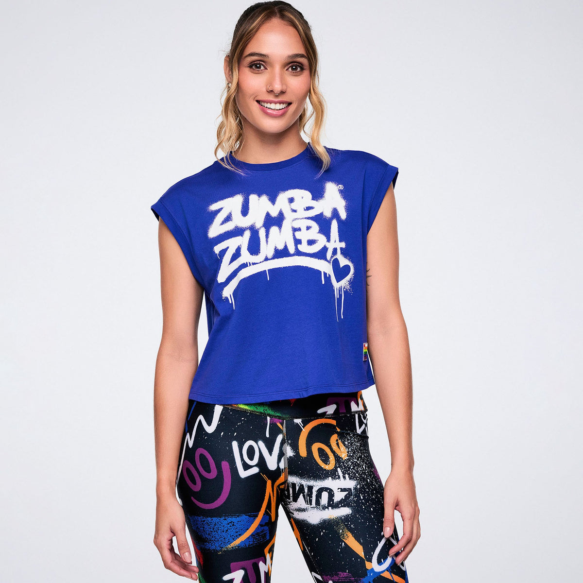 Pride Extended Shoulder Loose Tank -  So Into Blue Z1T001147