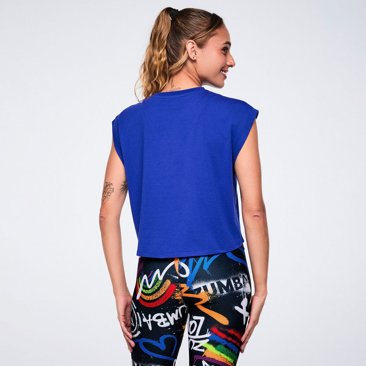 Pride Extended Shoulder Loose Tank -  So Into Blue Z1T001147