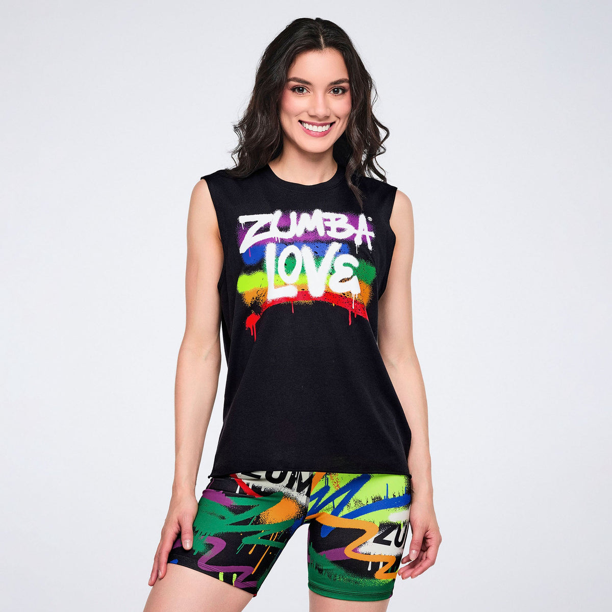 Pride Crew Neck Muscle Tank - Bold Black Z1T001149