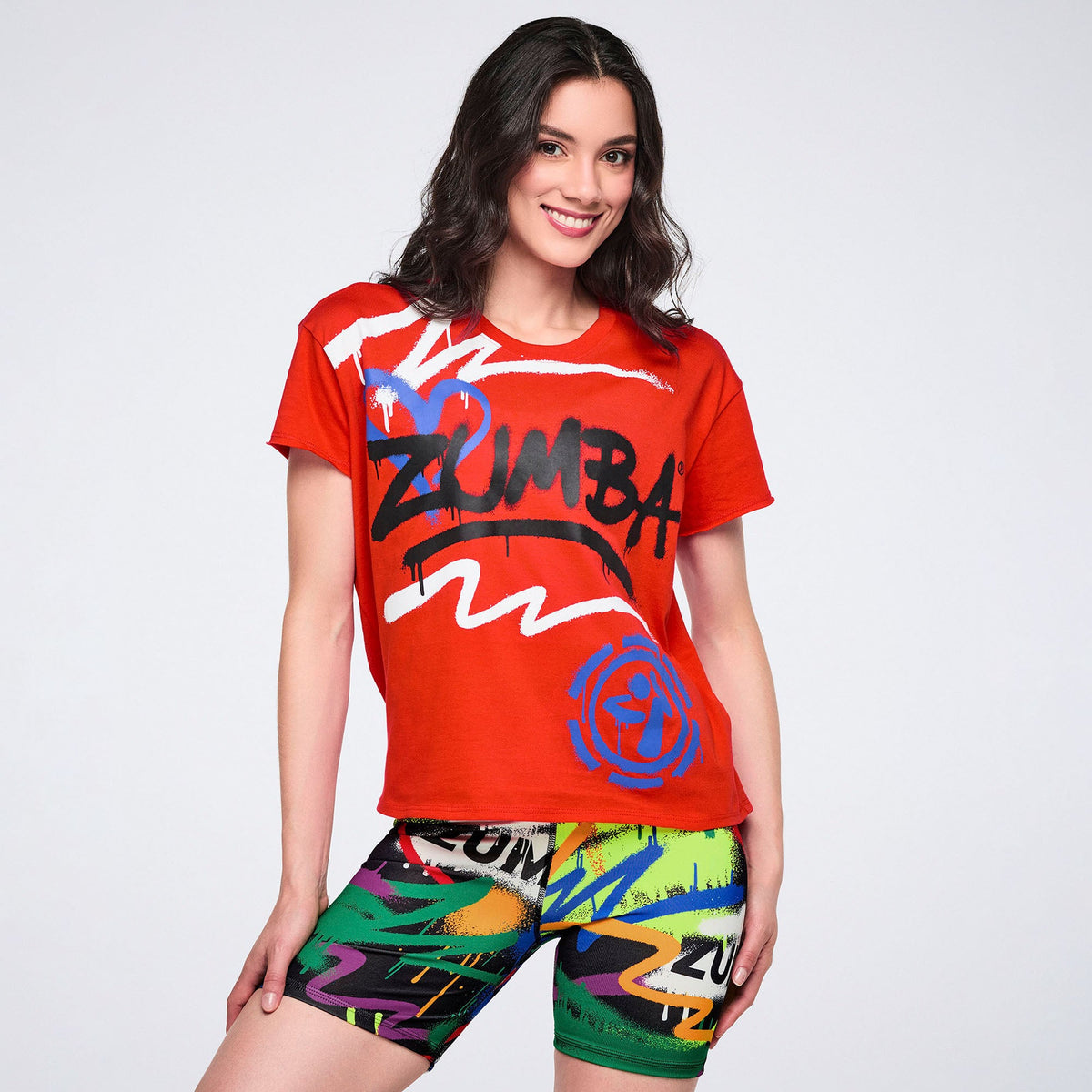 Pride High Low Crew Neck Top - Fuego Red Z1T001151
