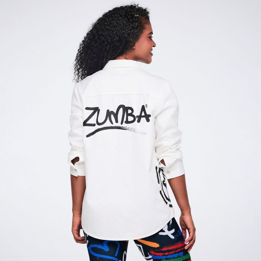 Pride Long Sleeve Button Down -  Wear It Out White Z1T001153