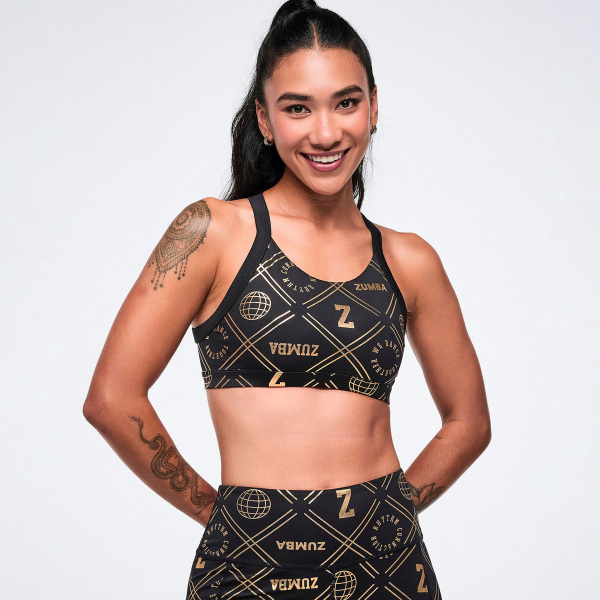 Worldwide Open Back Scoop Bra - Bold Black Z1T001160