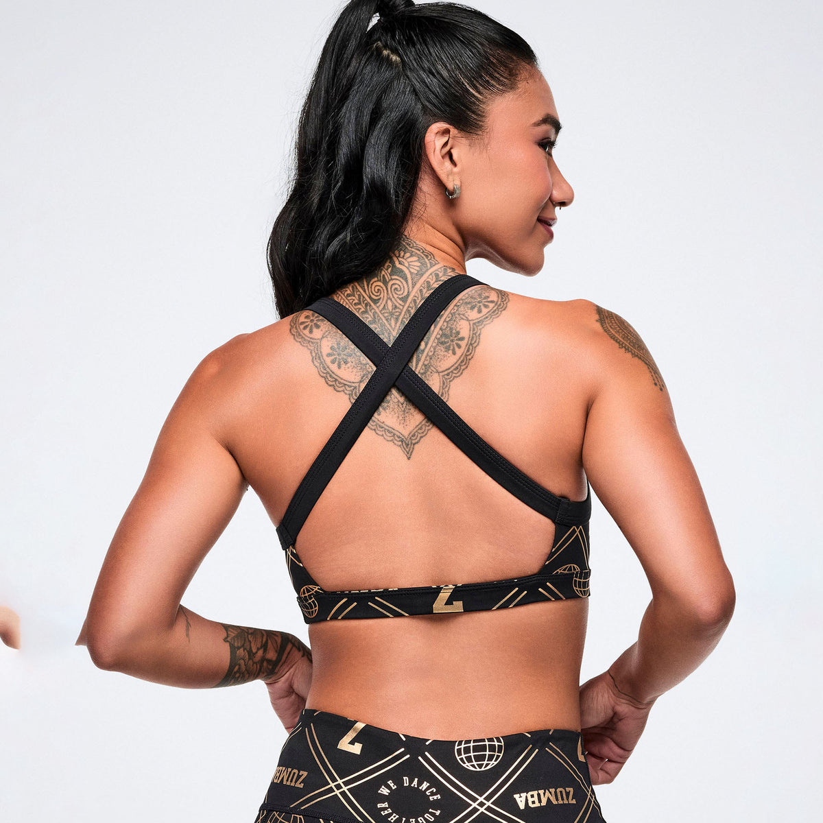 Worldwide Open Back Scoop Bra - Bold Black Z1T001160