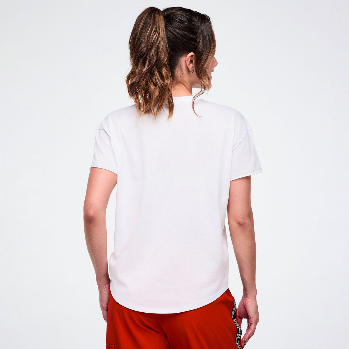 Worldwide High Low Crew Neck Top - Wear It Out White Z1T001166