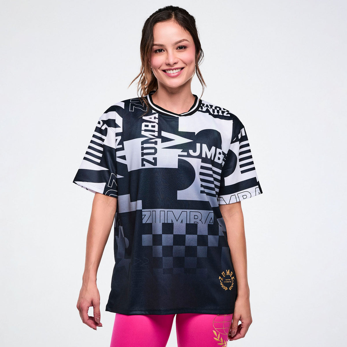 Worldwide Crew Neck Athletic Jersey - Bold Black Z1T001168