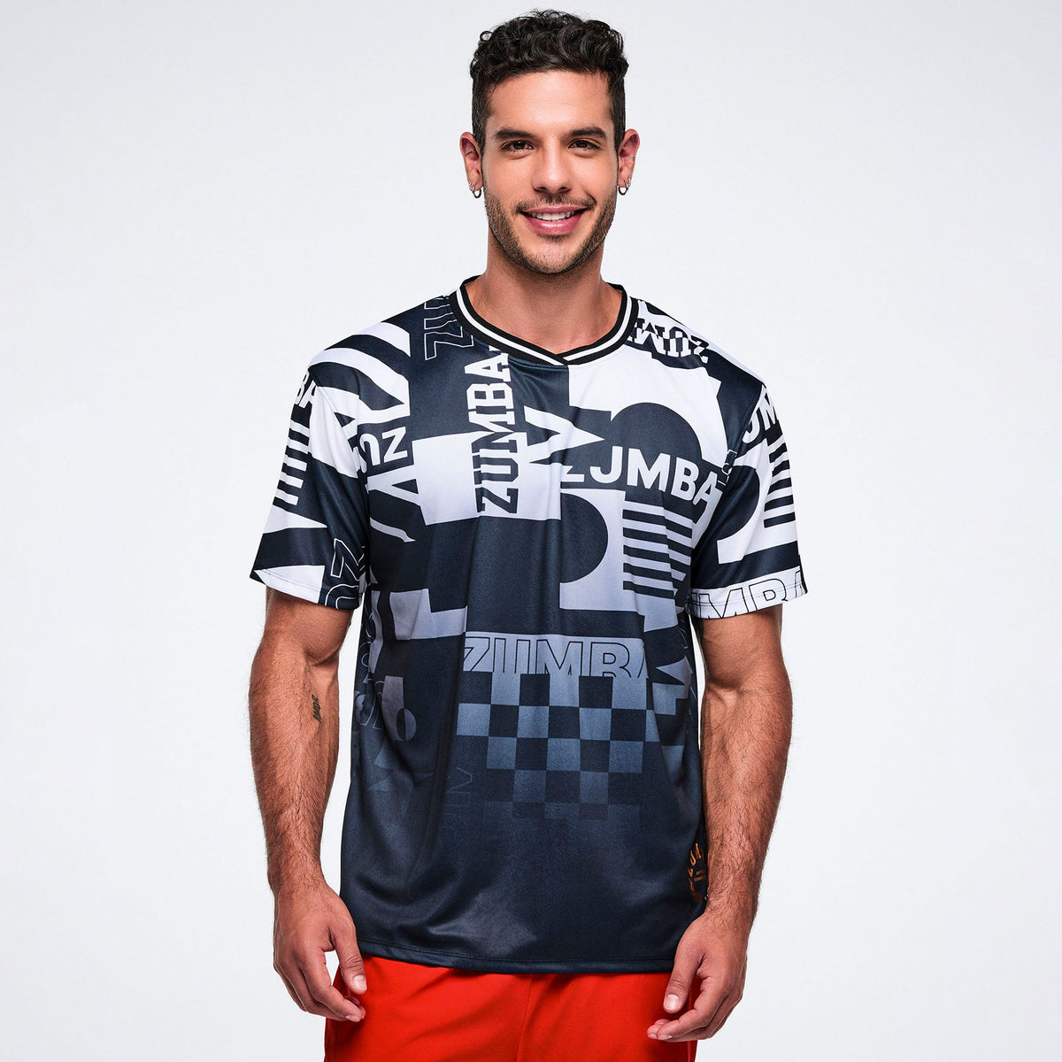 Worldwide Crew Neck Athletic Jersey - Bold Black Z1T001168