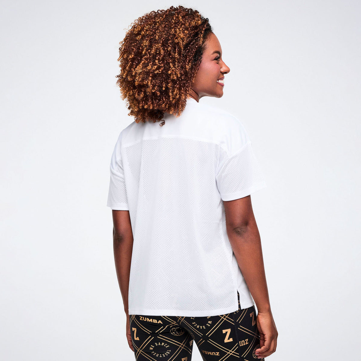 Worldwide V-Neck Mesh Top - Wear It Out White Z1T001169