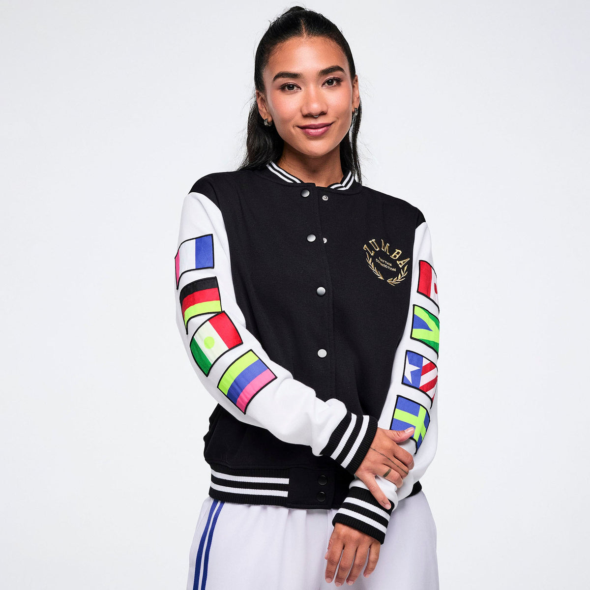 Worldwide Varsity Jacket - Bold Black Z1T001177