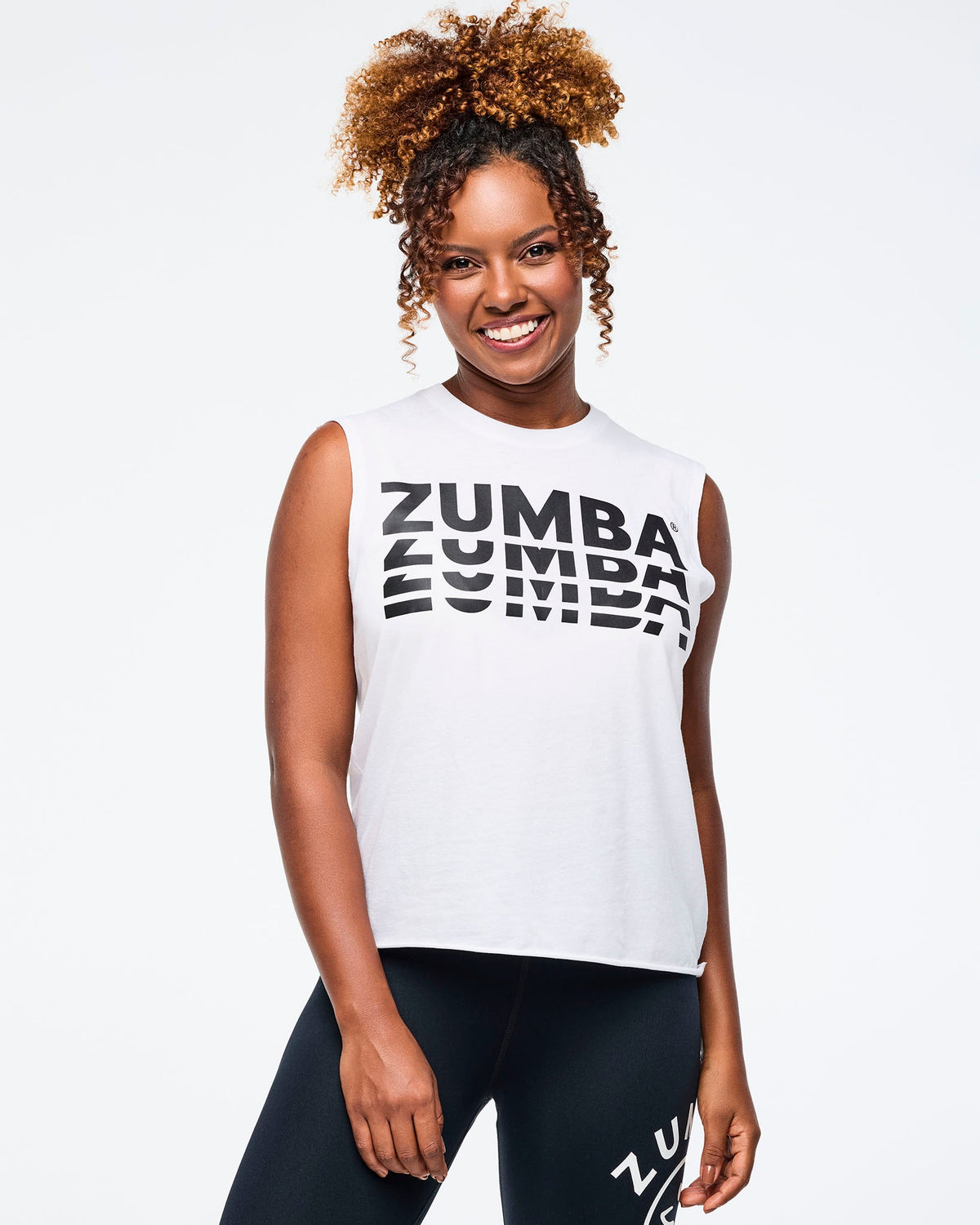 Zumba Basic Crew Neck Muscle Tank - White Z1T001194