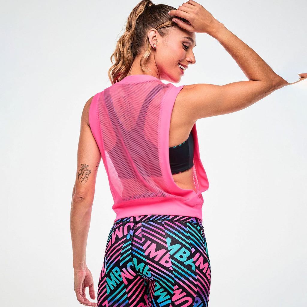 Electric Feel Mesh Tank - Gumball Z1T001231