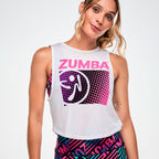 Electric Feel Crop Muscle Tank - Wear It Out White Z1T001232