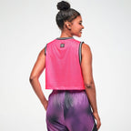Electric Feel Loose Mesh Crop Tank - Gumball Z1T001237