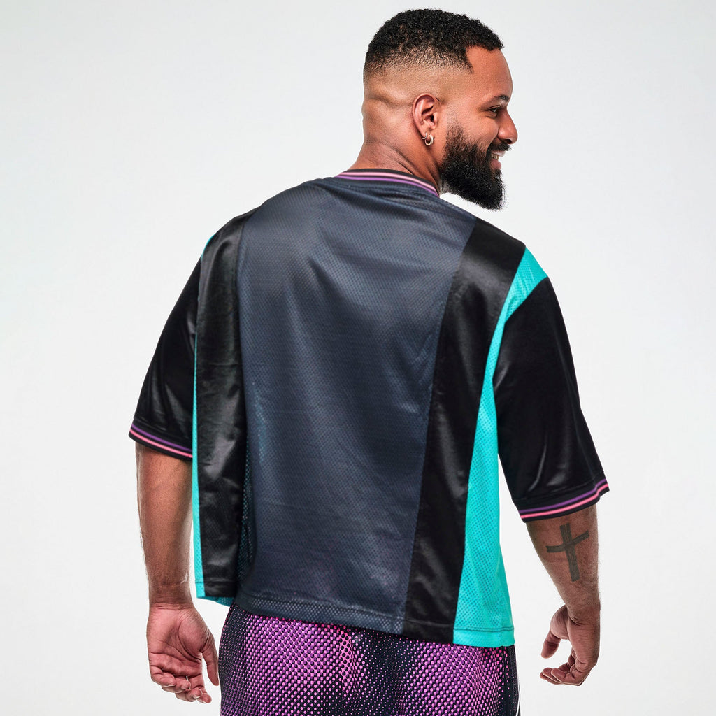 Electric Feel Football Jersey -  Bold Black Z1T001245