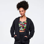 Eastern Flavor Zip-Up Hoodie - Bold Black Z1T001252A