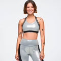 Zumba 25 Open Back Scoop Bra - Black/Silver Z1T001254