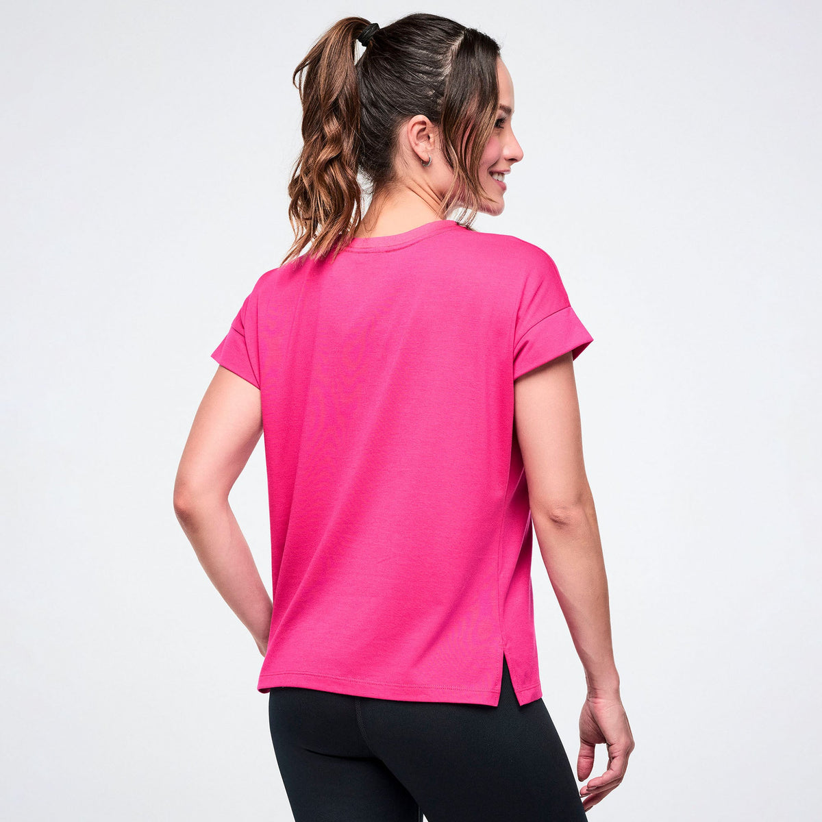 Worldwide Crew Neck Top - Back to the Fuchsia Z1T001256
