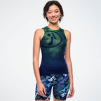 Jean Jamz Fitted Rib Tank - Let's Go Indigo Z1T001265