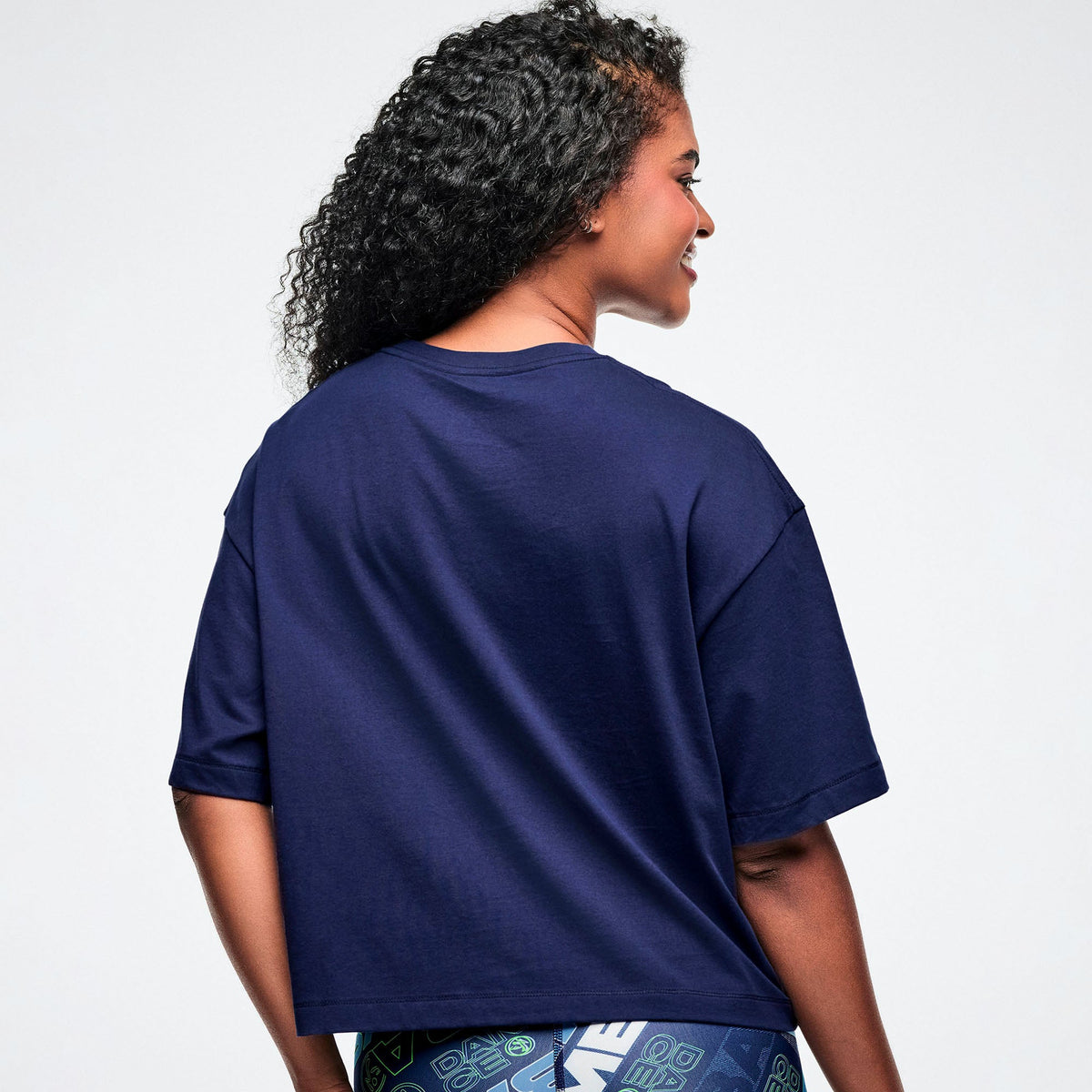 Jean Jamz Oversized Boxy Crop Top - Let's Go Indigo Z1T001268