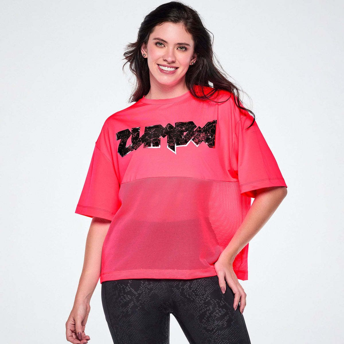Rock 'n' Roll Boxy Top With Mesh Bottom Panels - Gumball Z1T001293