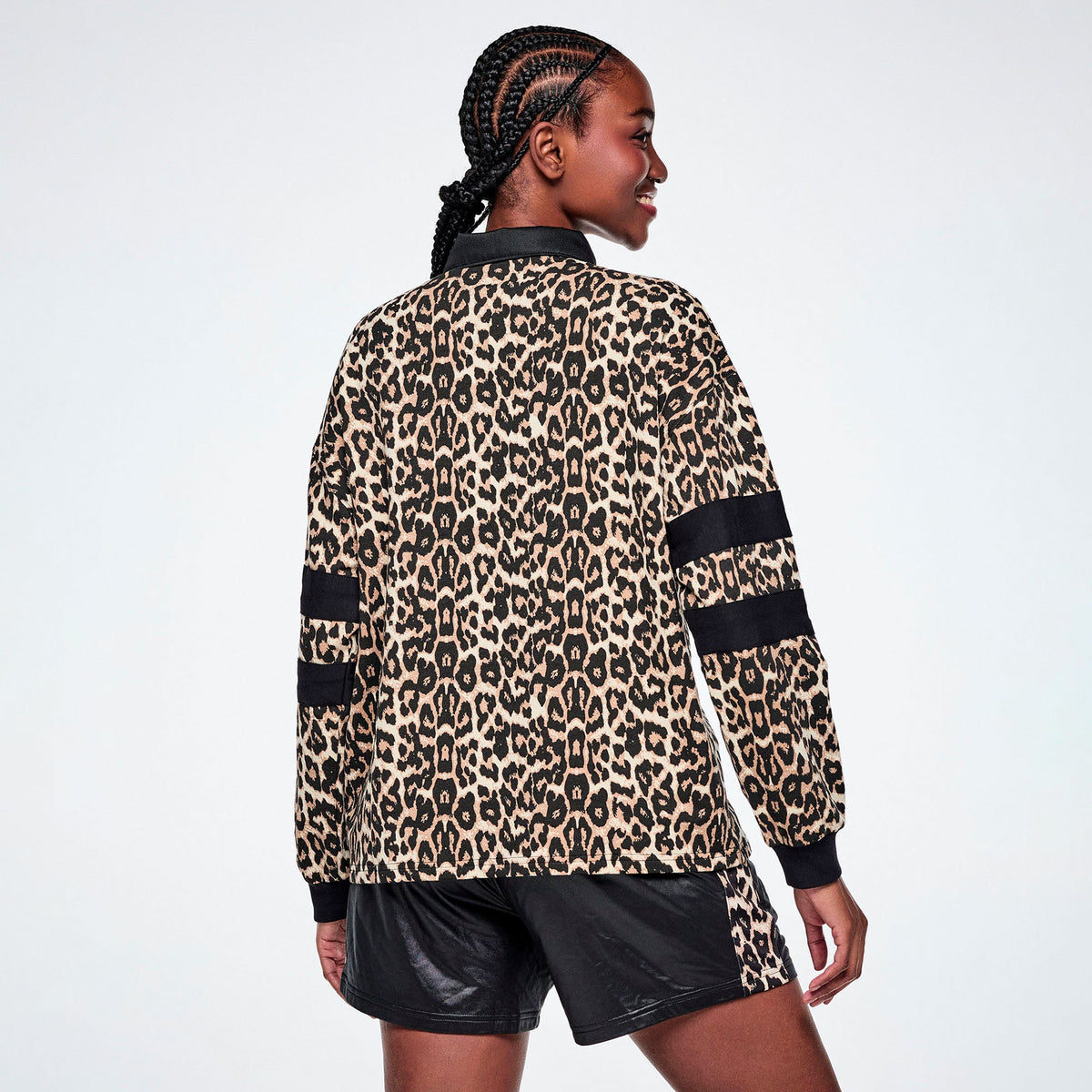 Rock 'n' Roll Long Sleeve Polo - Black/Tan Z1T001299