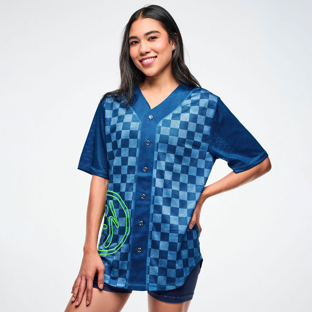 Jean Jamz Button Up Jersey - Denim Z1T001306